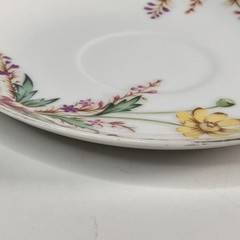 Vtg Kent Springfield Cup Saucer 2 Sets Floral Grannycore Gold Trim 5 3/4″ Floral