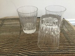 PICK 2 Martha Stewart SUN RAYS Highball OR LOWBALL Crystal Glass Set of 2 PICK