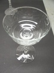 LIBBEY ROCK SHARPE ARCTIC ROSE STEM SET 6 COCKTAIL OR LIQUOR STEMS 5 3/4″ H