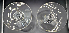 Fostoria Crystal Gray Cut Spring Pattern Water Goblet – set of 2