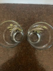 Vintage Fall Nesting Transfer Ware And Hydrangeas Glasses Excellent Condition.