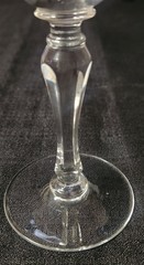 Vintage American Cut Crystal Wine Glasses w/ Gold Oak Leaf Embellishments