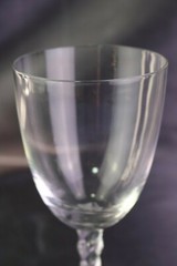 Fostoria #6101 Signed Twisted Stem 6 1/8 » Crystal Twist WATER GOBLET (s)