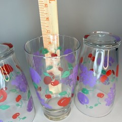 3-24 once Vintage Retro Colorful Fruit Ice Tea Glasses Swanky Swig Granny Core