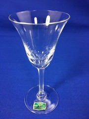 Vintage KUSAK Clear 4 3/8″ CORDIAL GLASSES #5300 Multi-Sided Stem CZECH Set of 5