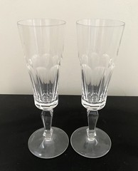 VILLEROY & BOCH Savoy Fine Crystal Champagne 8″ Flutes Glasses Set Of 2
