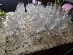 Echt Bleikristall Hand Cut Lead Crystal Wine, Brandy & Beer Glasses Set, Clear