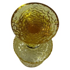 Lenox Hand Blown Crystal Goblets Yellow Set of 3 Vintage Stemware USA