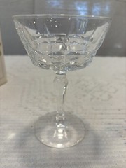 Vintage Set of 2 Cherbourg 24% French Lead Crystal Unit No. 3 Champagne/Sherbet