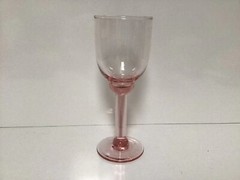 Vintage Hand Blown Smoky Pink Water Goblet By Unknown Manufacturer
