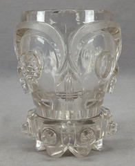 Antique 19th Century Bohemian German Cut Biedermeier Glass Tumbler Circa 1830s