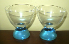 Vintage Multi Color Crystal Weighted Bottom Small Cocktail Glasses Set of 7