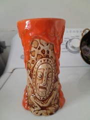 Trader Sam’s Krakatoa 2nd Edition Enchanted Tiki Bar Mug Orange Disney