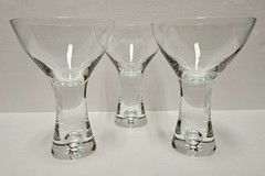 Lot 3 TRIBECA BUBBLE STEM Martini Glasses Weighted Base Southern Living At Home