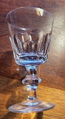 ATLANTIS Cut Crystal 3 Cordial Stem 2 Wine Glasses Hand Blown Portugal Set of 5