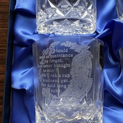 Edinburgh Crystal Robert Burns «Auld Lang Syne» whiskey tumbler set