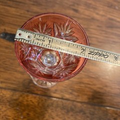 Vintage Cordial Sherry Glass PINK 4.75” Tall.