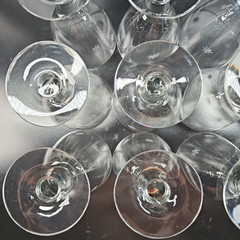 12 Arcadia Starlight Iced Tea Glass Set Vintage Clear Stars Cut Stemware MCM Lot
