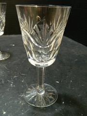 Set Of (6) Waterford Ashling Crystal White Wine Glasses 5.63″x2.63″x2.63″ Excel