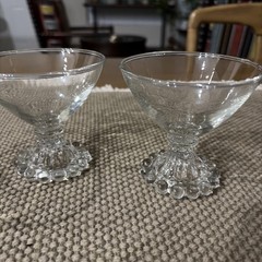 Set of 3 Clear Vintage Anchor Hocking Boopie Sherbet Dessert Cups