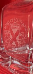 Links Of Scotland Celtic Handcut Glass Commemorative Mini Decanter & Stopper EUC