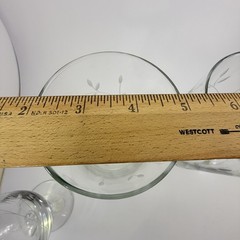 Lot (4) No 3601 Princess House Moderna Crystal Pedestal Clear Stem Glasses New