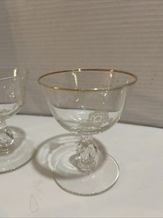 Set Of 7 Homer Laughlin Queen Esther Cocktail Stemmed Glasses
