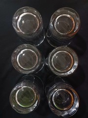 Set of 6 Baccarat CAPRI OPTIC Crystal Large Double Old Fashioned Glasses 4.25″
