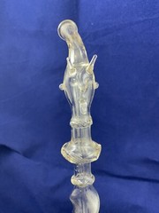 vintage art glass brandy/whiskey pipe pair