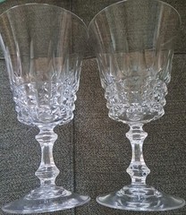 2 Vintage Cristal D’Arques Verite Lead Crystal Wine Goblets 5 Oz W.M. Dalton