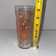 Vintage MCM Swanky Swig Glass ATOMIC STARBUSRT Signed Designer D Campbell 1950’s