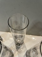 Art Glass Set of 4 String Art 3D Cocktail Highball Glasses 8»