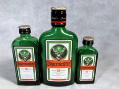 8 Jägermeister GREEN Glass BOTTLE LOT Vase Craft Decor EMPTY Nip Nipper 1/2 Pint