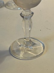 4 AURUM CRYSTAL Cordial Glasses Bohemia Intaglio Cut Crystal – Amber, Iridescent