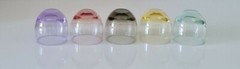 5 pcs ANTIQUE MOSER ART GLASS BOHEMIAN CULBUTO SHOT GLASSES, Original Box
