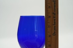 Vintage Libbey Premiere Cobalt Blue Glass Goblets Lot of 4