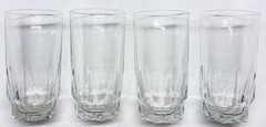 Vintage Arcoroc France Artic Beverage Glasses 5 3/8″, Cut Detail – Set of 4
