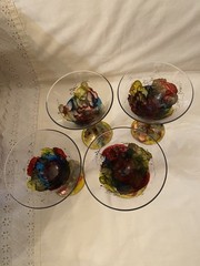 Monaco by Monarch Crystal Martini (set 4) Glasses Hand Painted – Romania