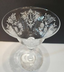 TIFFIN GLASS Cherokee Rose LIQUOR COCKTAIL #17403 5 3/8″ TALL 3 1/2-OUNCE EUC