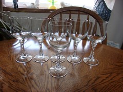 Wine Blown Wafer Stem Princess House Princeton Crystal Blown – Set of 6
