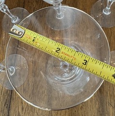 12 VTG Fostoria Aurora Pedestal Platinum Rim Crystal Wine Glass Glassware Set 7″