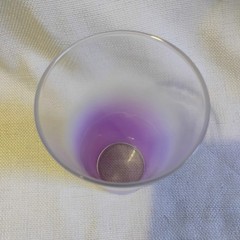 Vintage West Virginia Blendo Lavender Purple Orchid Flat Tumbler Drinking Glass