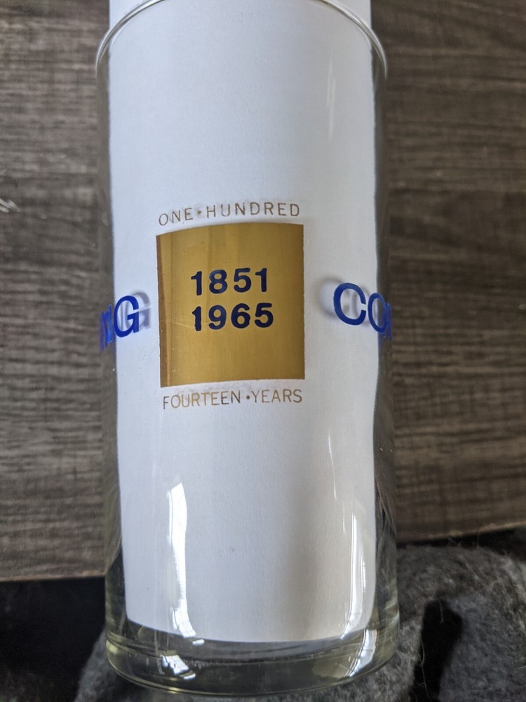 CORNING GLASS WORKS 1965 ANNIVERSARY GLASS RARE 114th FREE USA SHIPPING
