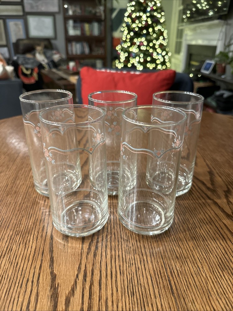 Corelle Coordinates English Breakfast Drinking Glasses Tumblers Set Of 5