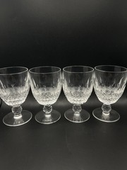 Set of 4 Waterford Crystal Colleen Short Stem Water Goblet 5 1/4” Signed Ireland