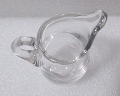 VTG Val St. Lambert Small Glass Cocktail Pitcher Signed 5” MCM