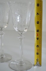 1920s Maryland Glass Co. «Diana & Nymph» Etched Goblets – Set of 4