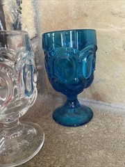 Rainbow Set of (3) VTG Moon and Stars Goblets LE Smith