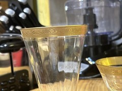 Tiffin Minton Gold Rim Parfait and Small Cocktail Goblet