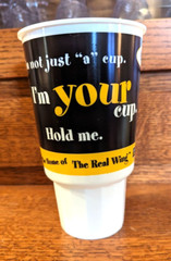 Large Authentic Buffalo Wild Wings Plastic Travel Cup
